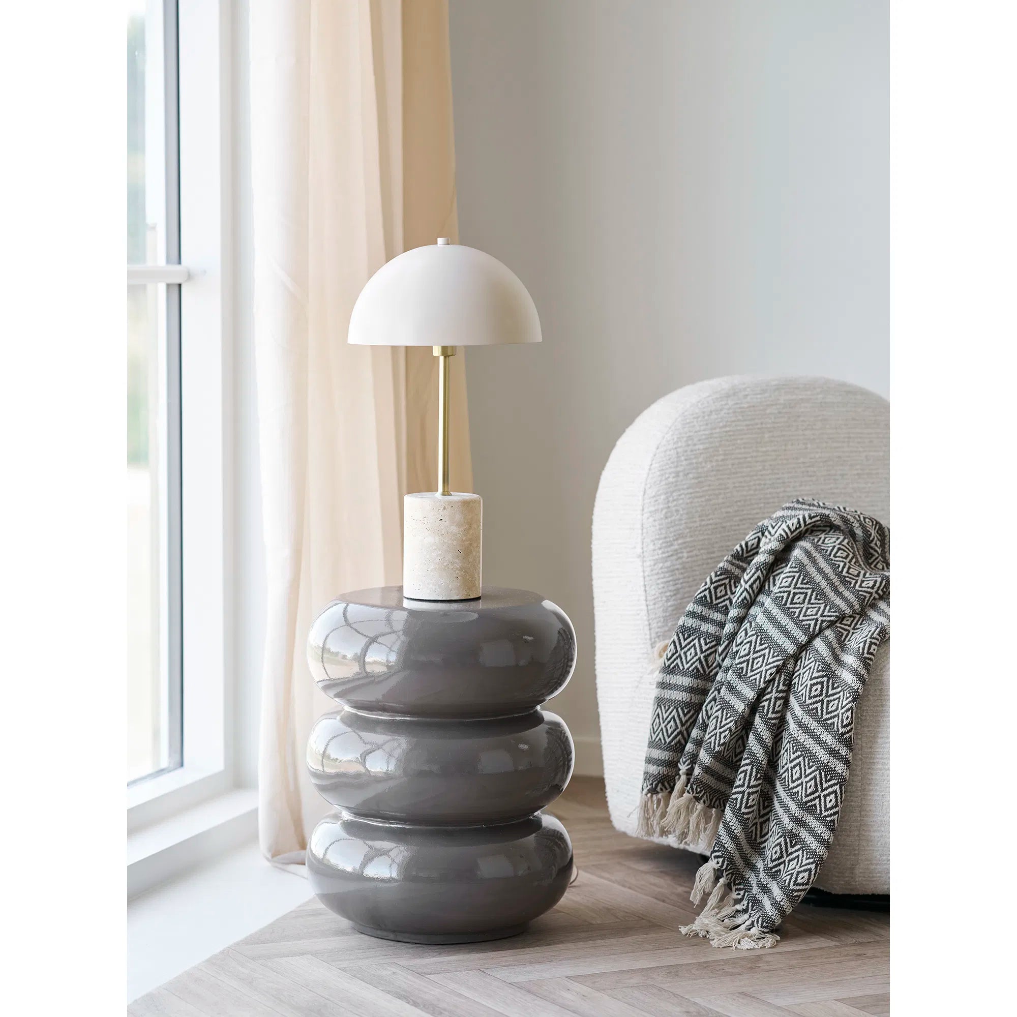 Tischlampe „Lucente“ – Stilvolle Kombination aus Marmor & Metall
