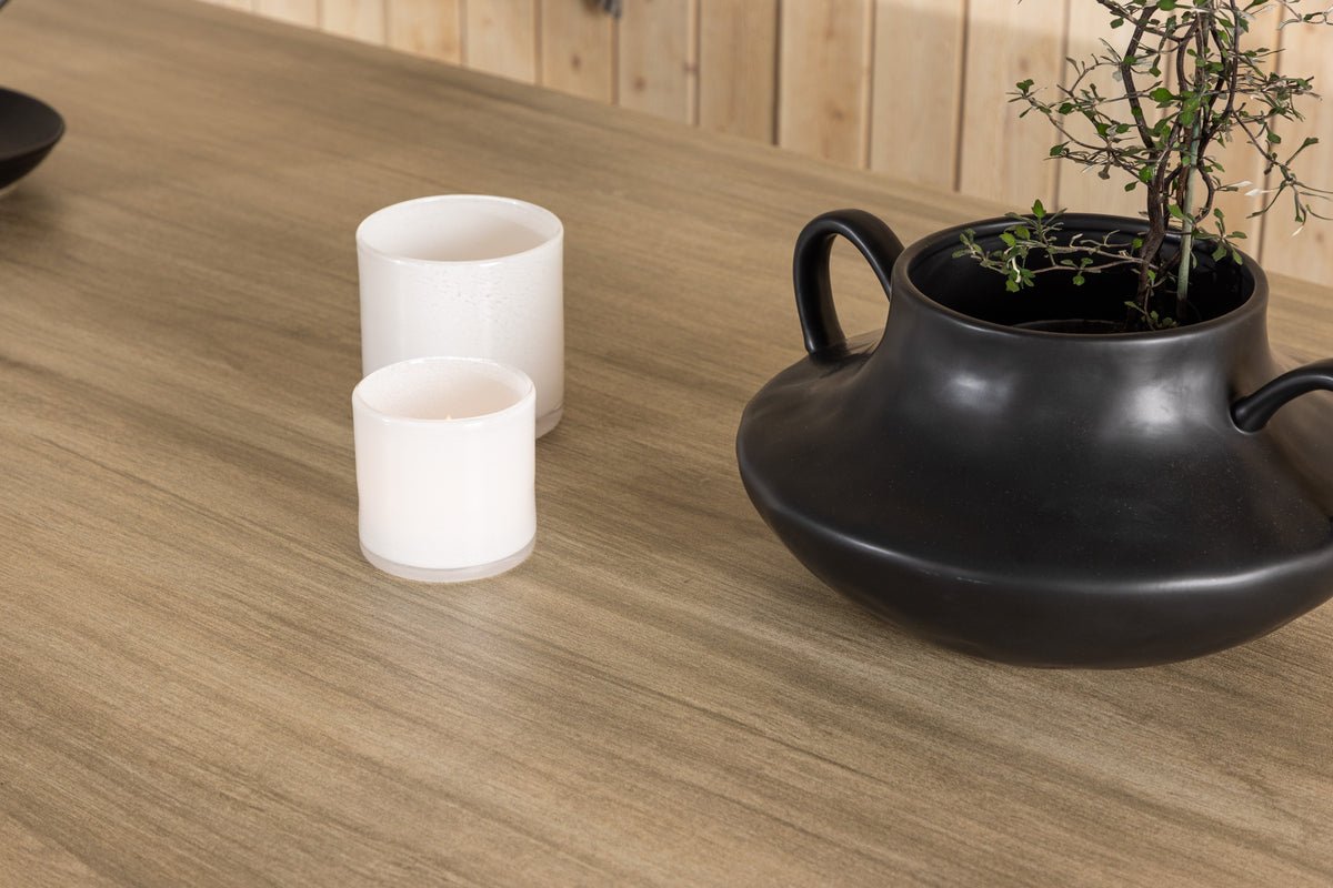 Havemadbord Fjord - 200x90 cm i aluminium og glas i hvid