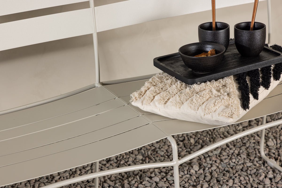 Havnebænk Linda - Fremstillet af beige stål