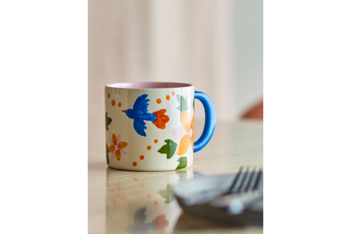 Tassen-sæt Alina – Håndmalede motiver i levende farver (2-pak)