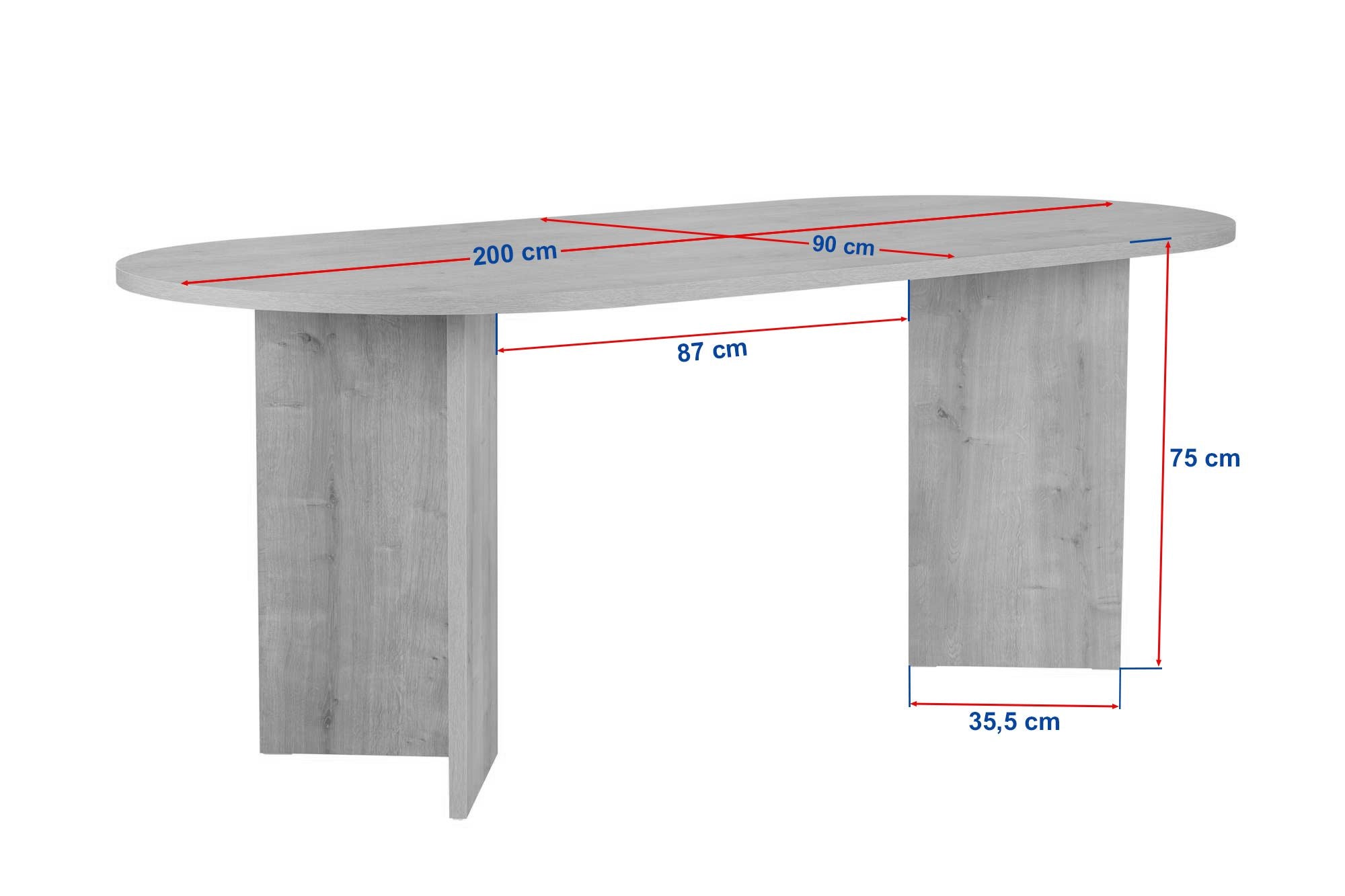 Spisebord Taverna - i stenlook eller valnød