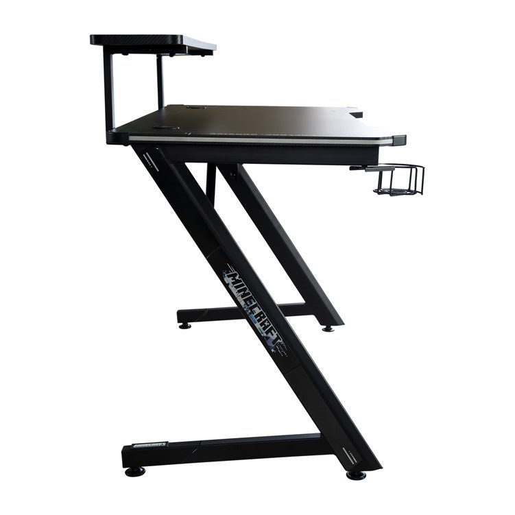 Minecraft gaming-skrivebord „Ender“ – med skærmhylde, kopholder & headset-holder