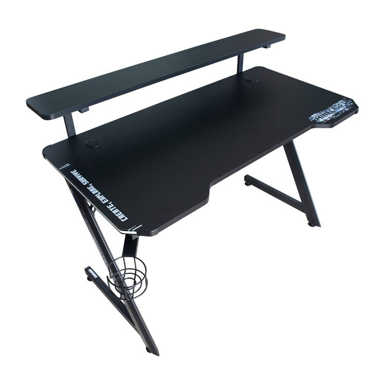 Minecraft gaming-skrivebord „Ender“ – med skærmhylde, kopholder & headset-holder