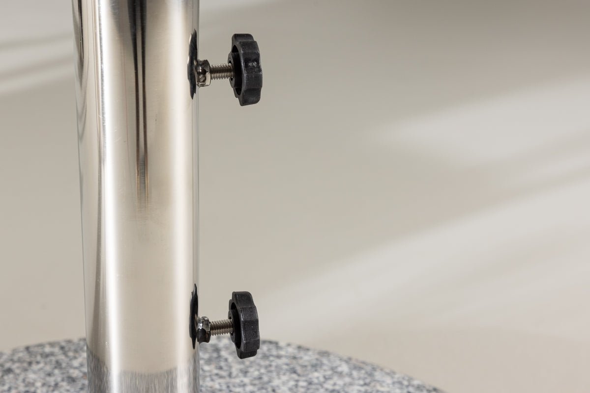 Parasolstander Dom - 40 kg granit parasolstander med hjul i grå