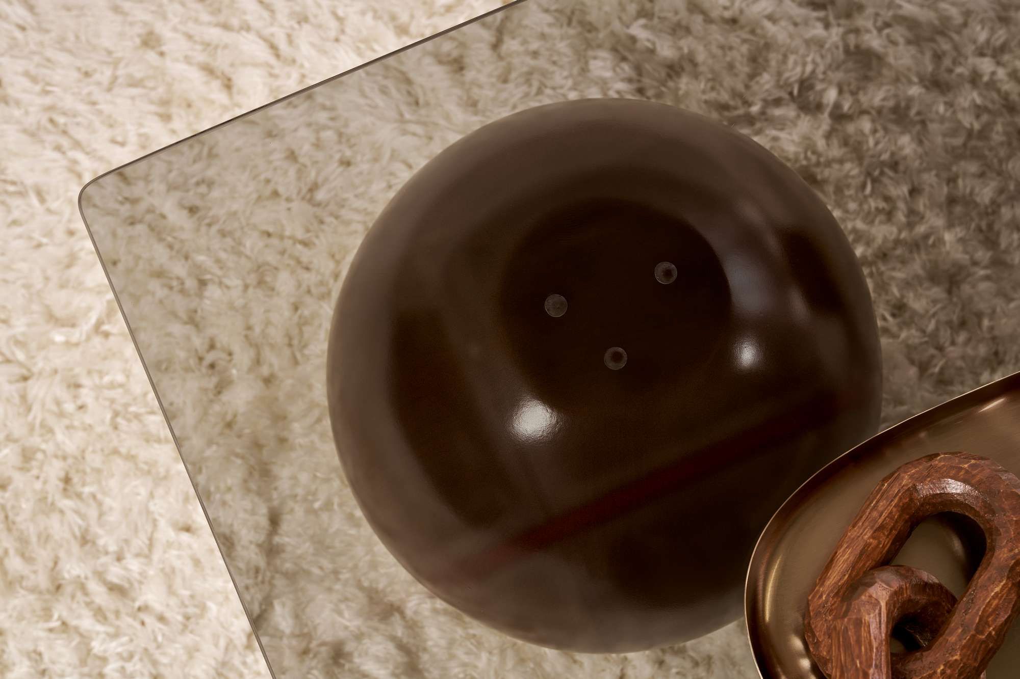 Sofabord Pavello - med rektangulær, hærdet glasbordplade