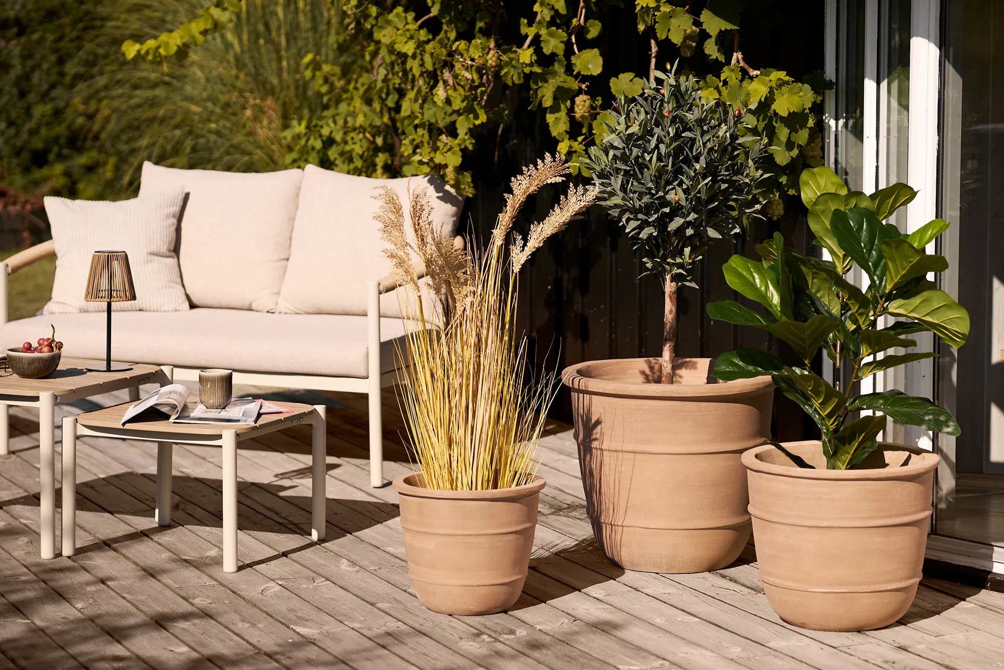 Plantekrukkesæt Eirvien – naturlig udstråling i terrakotta (sæt med 3)