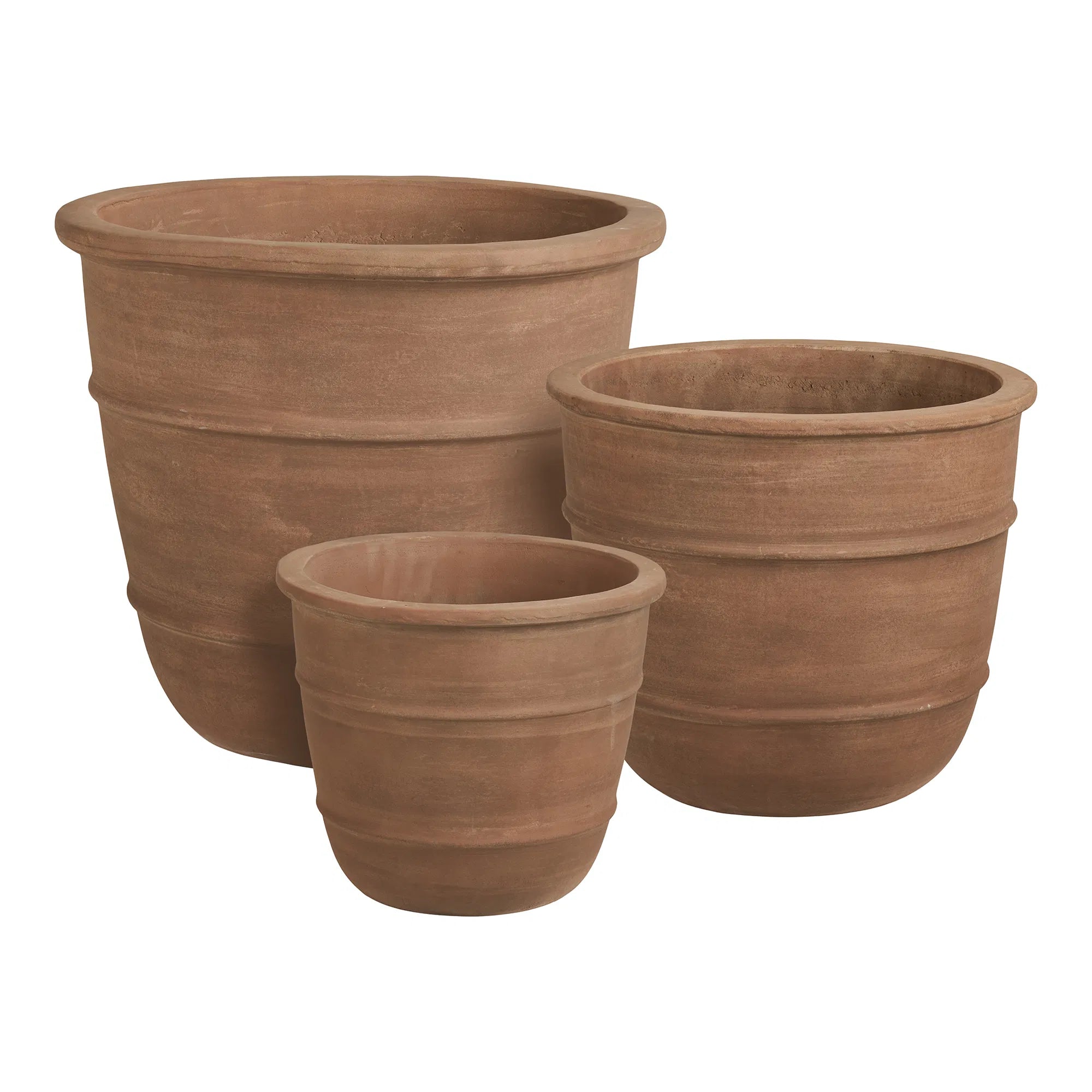 Plantekrukkesæt Eirvien – naturlig udstråling i terrakotta (sæt med 3)