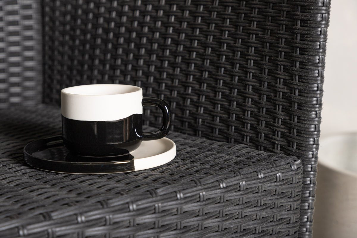 2 stk. sæt - Havestol Caro i rattan i sort