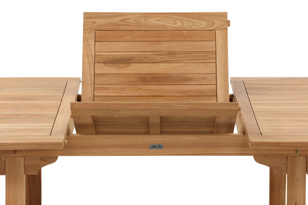 Gartentisch Navira - et ovalt spisebord i teaktræ