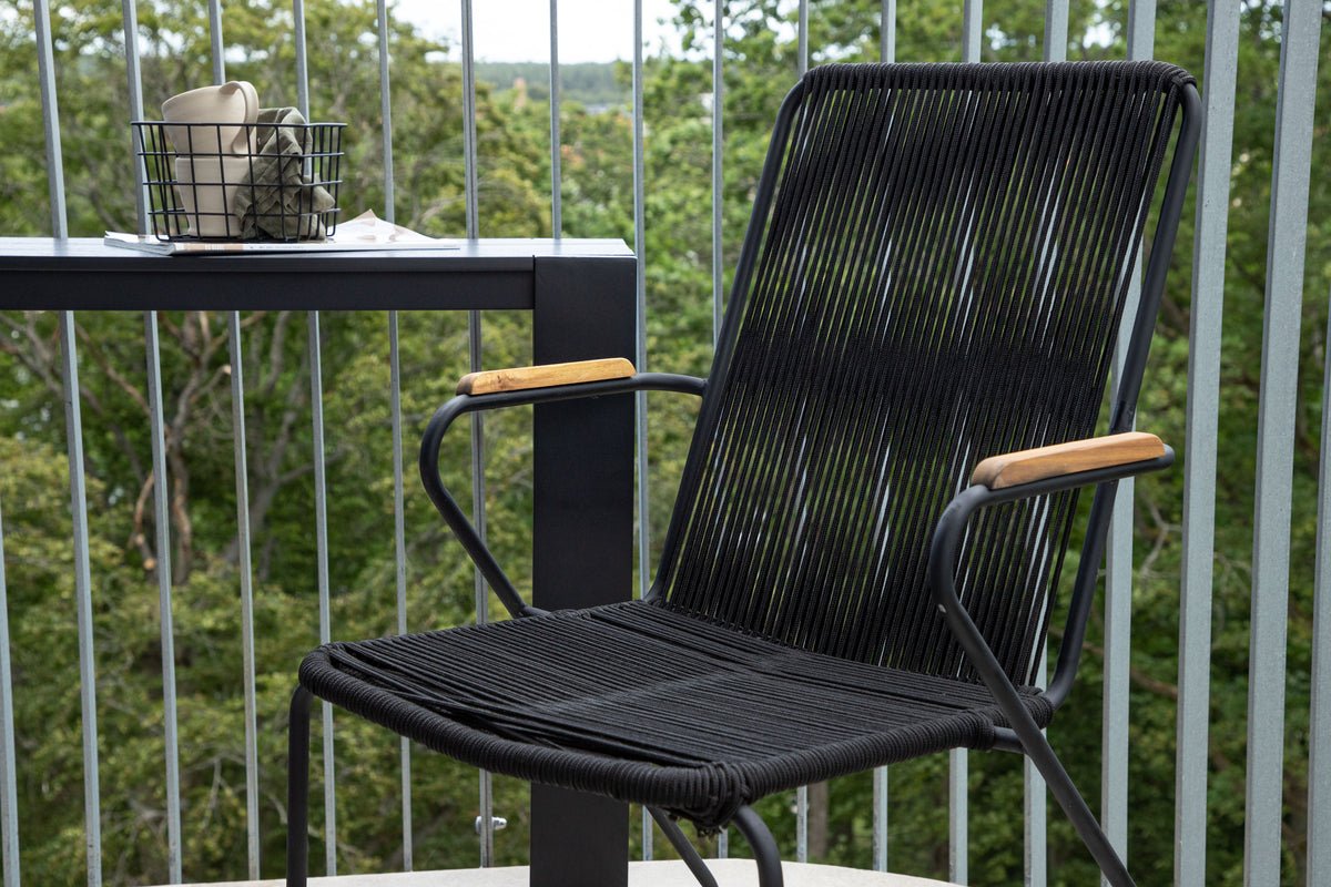 2 stk. sæt - Havestol Malta i Metal, farvet sejlgarn