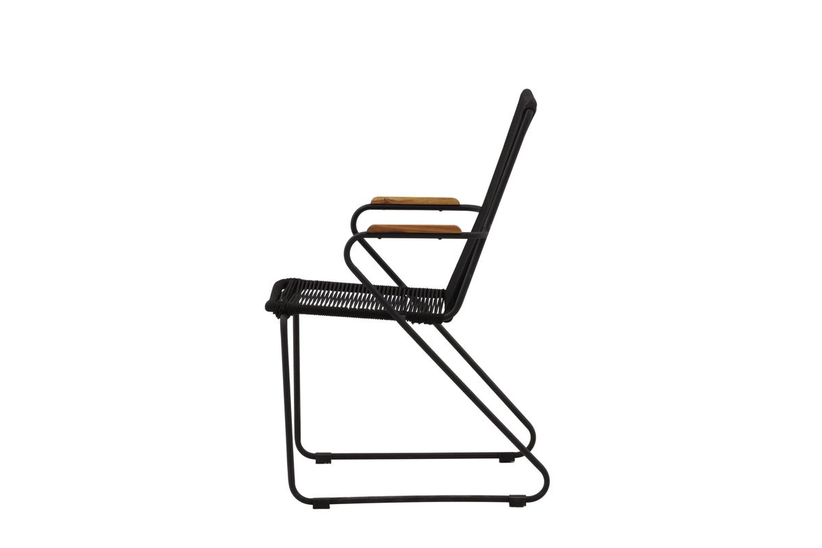 2 stk. sæt - Havestol Malta i Metal, farvet sejlgarn