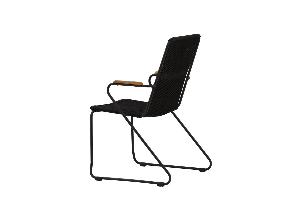 2 stk. sæt - Havestol Malta i Metal, farvet sejlgarn