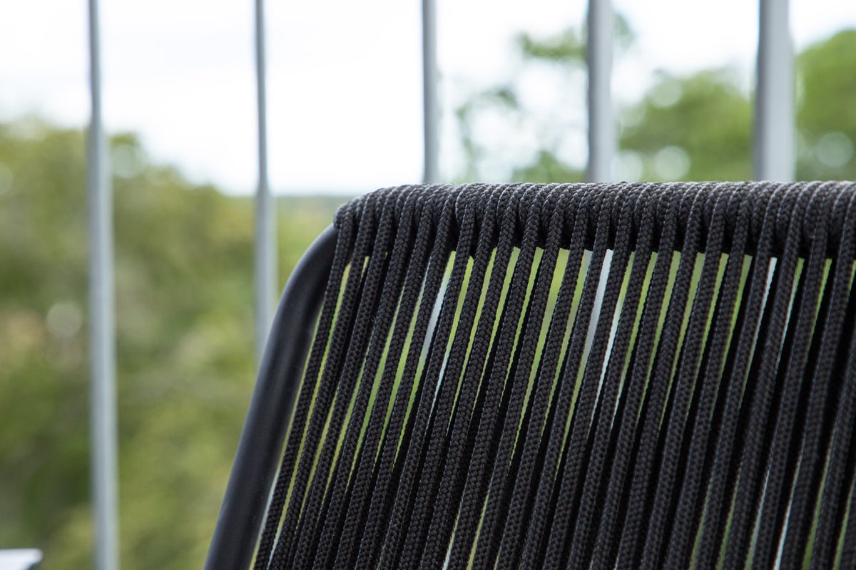 2 stk. sæt - Havestol Malta i Metal, farvet sejlgarn