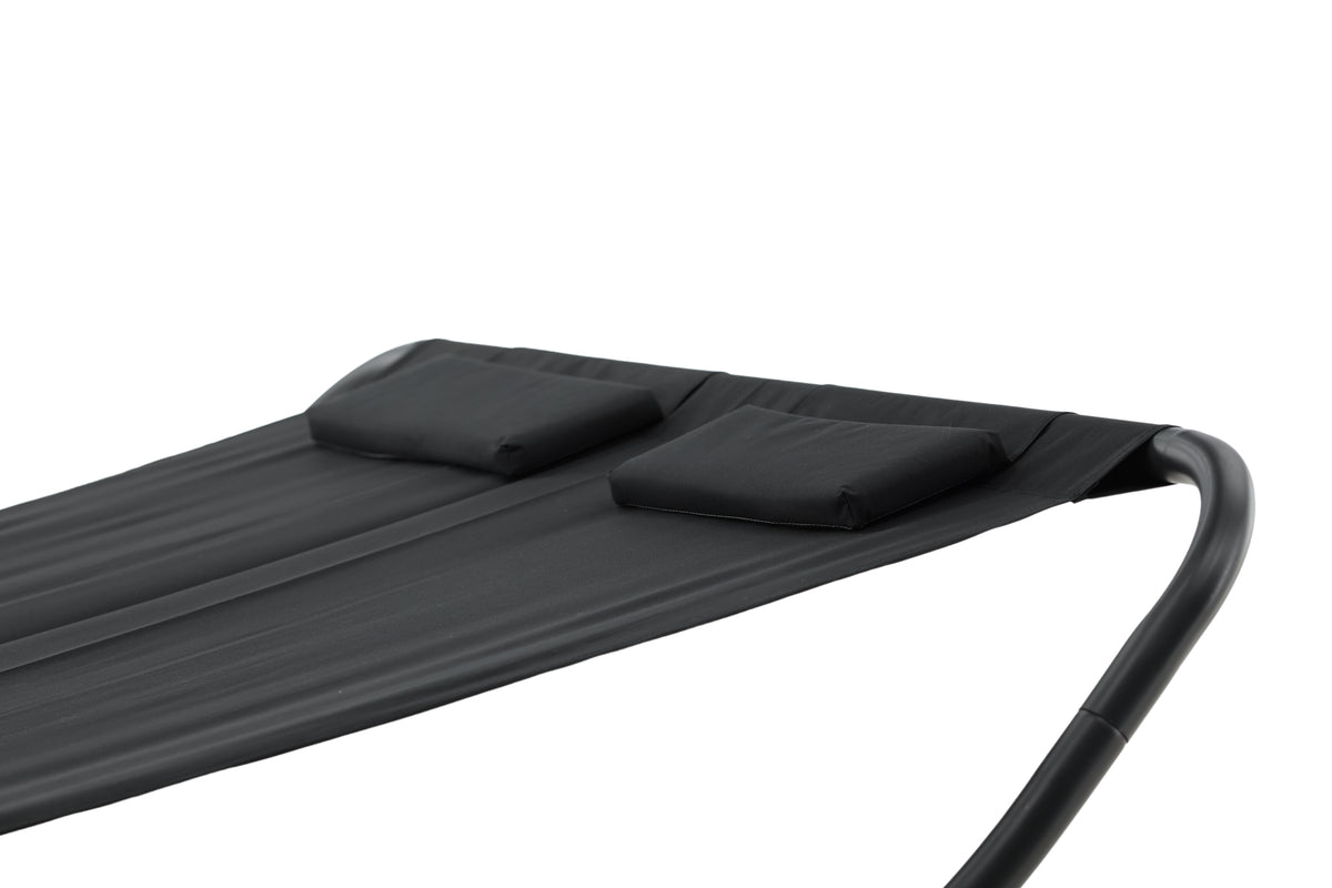 Sonnenliege Comfort - aus Polyester in Schwarz