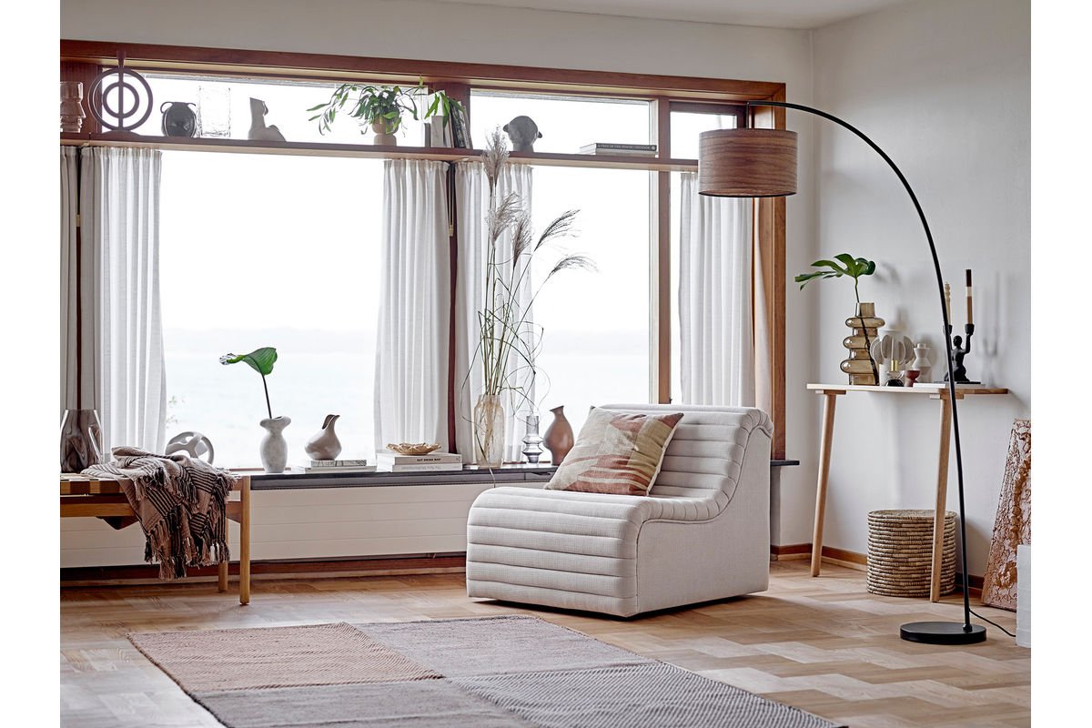 Lounge lænestol Taupe - i moderne retrostil