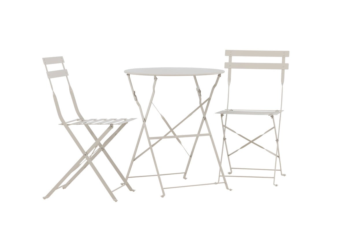 Havemøbelsæt Elion – 3-delt sæt med rundt bord i 3 farver