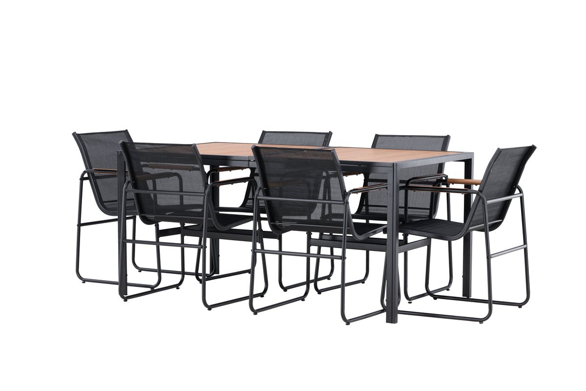 Garten spisegruppe Alento – 7-delt havemøbelsæt i stål og polystone