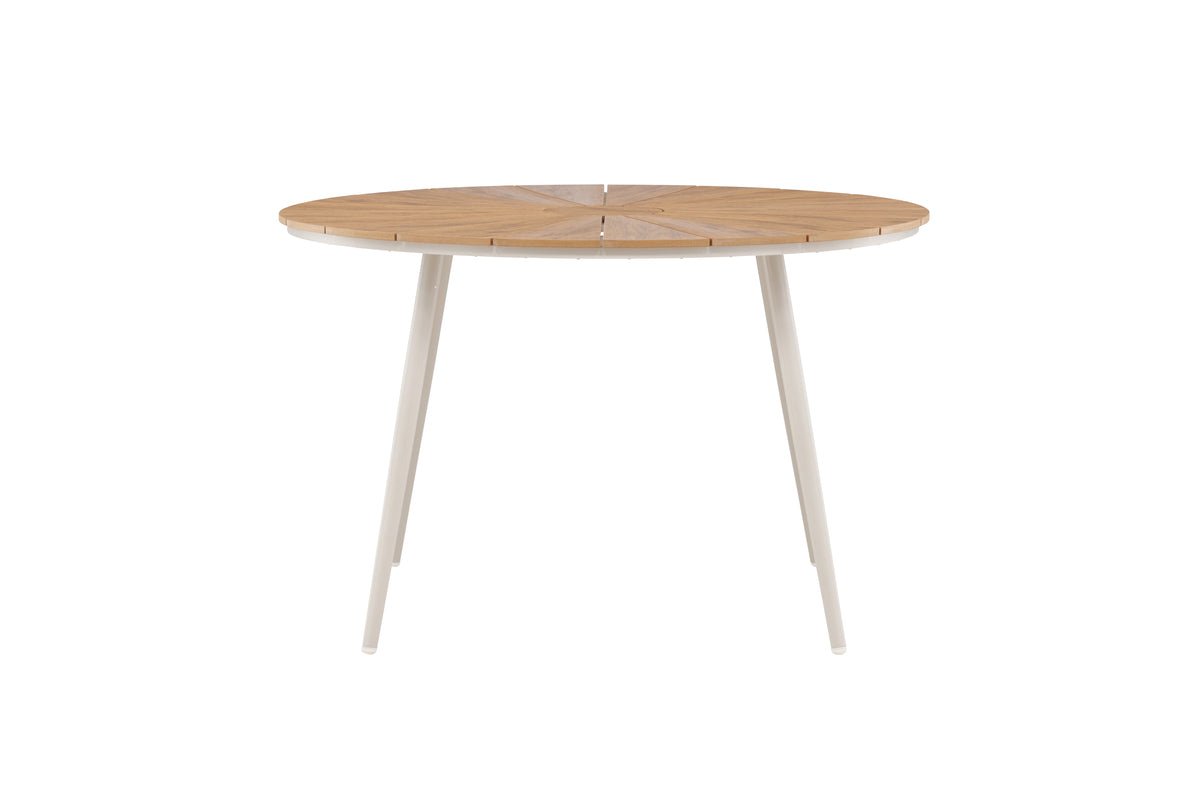 Havemadbord Capri - Ø 120cm i polywood og aluminium i Beige eller Sort