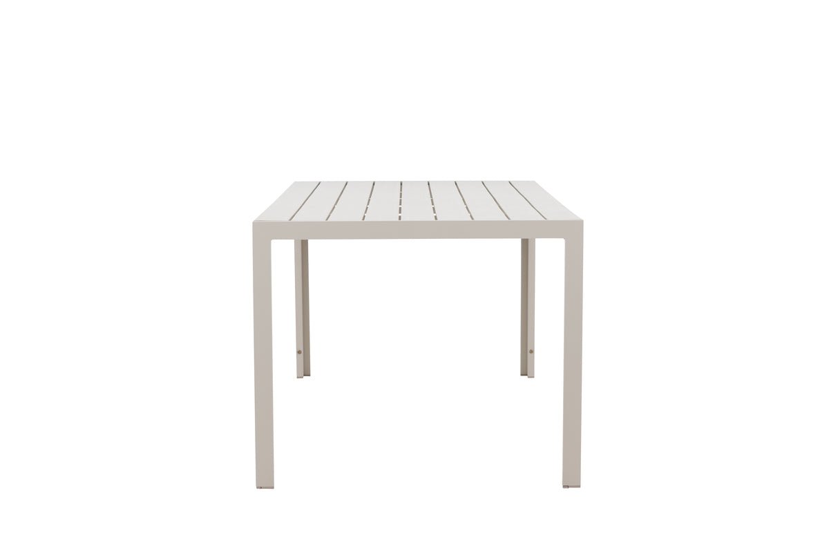 Havemadbord Amalfi - 205x90 cm i aluminium og polywood i Beige eller Sort