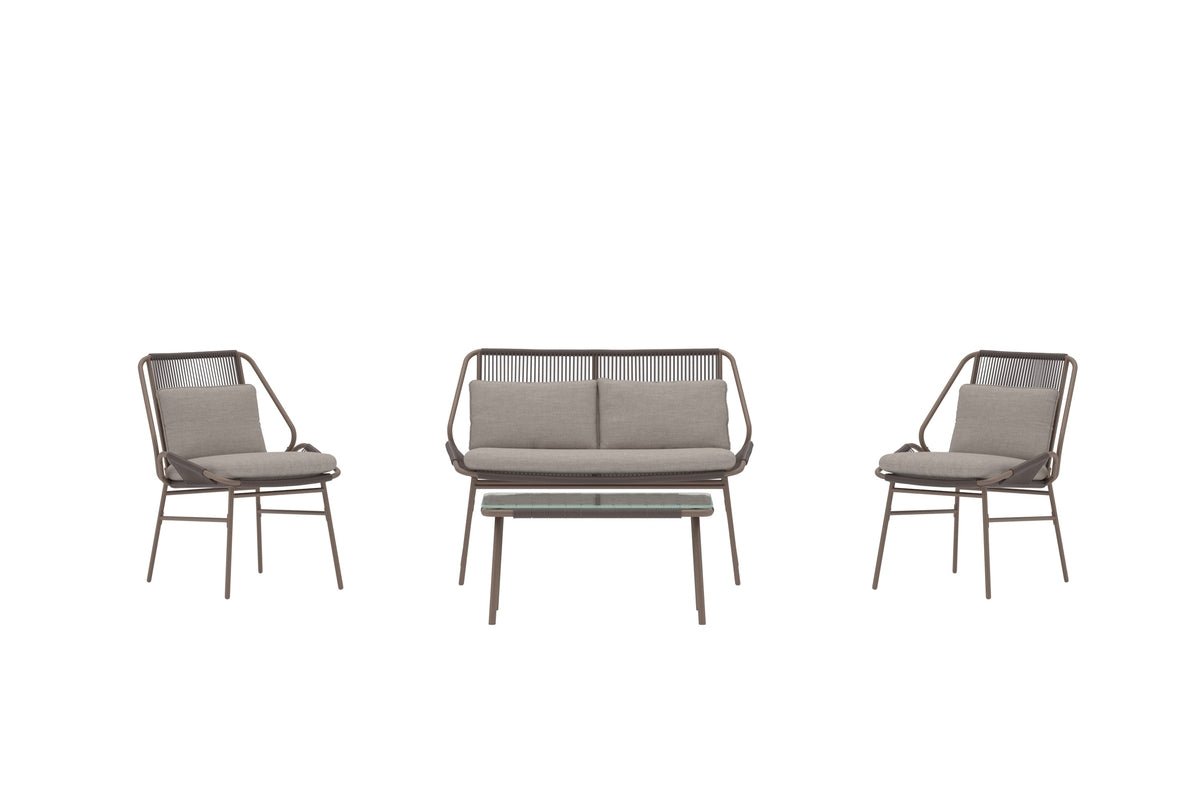 Havemøbelsæt Talora – 4 dele sæt med stole i stål