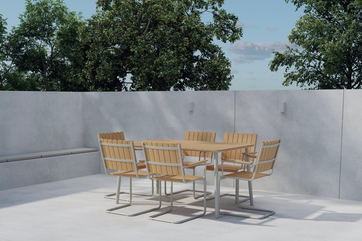 Havemøbelsæt Moraya – 7-dele sæt i stål/polywood i 2 farver