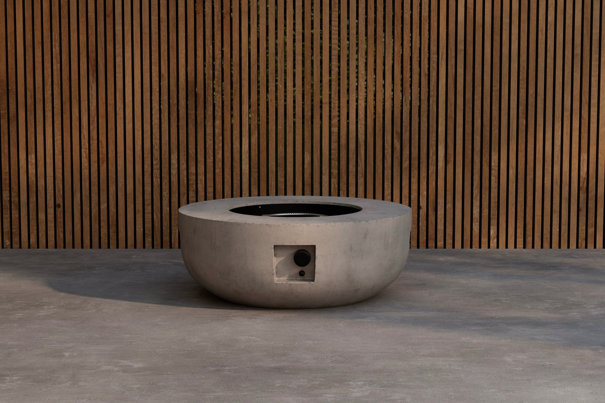 Bålsted Neva - i rund form af gråt fiberbeton