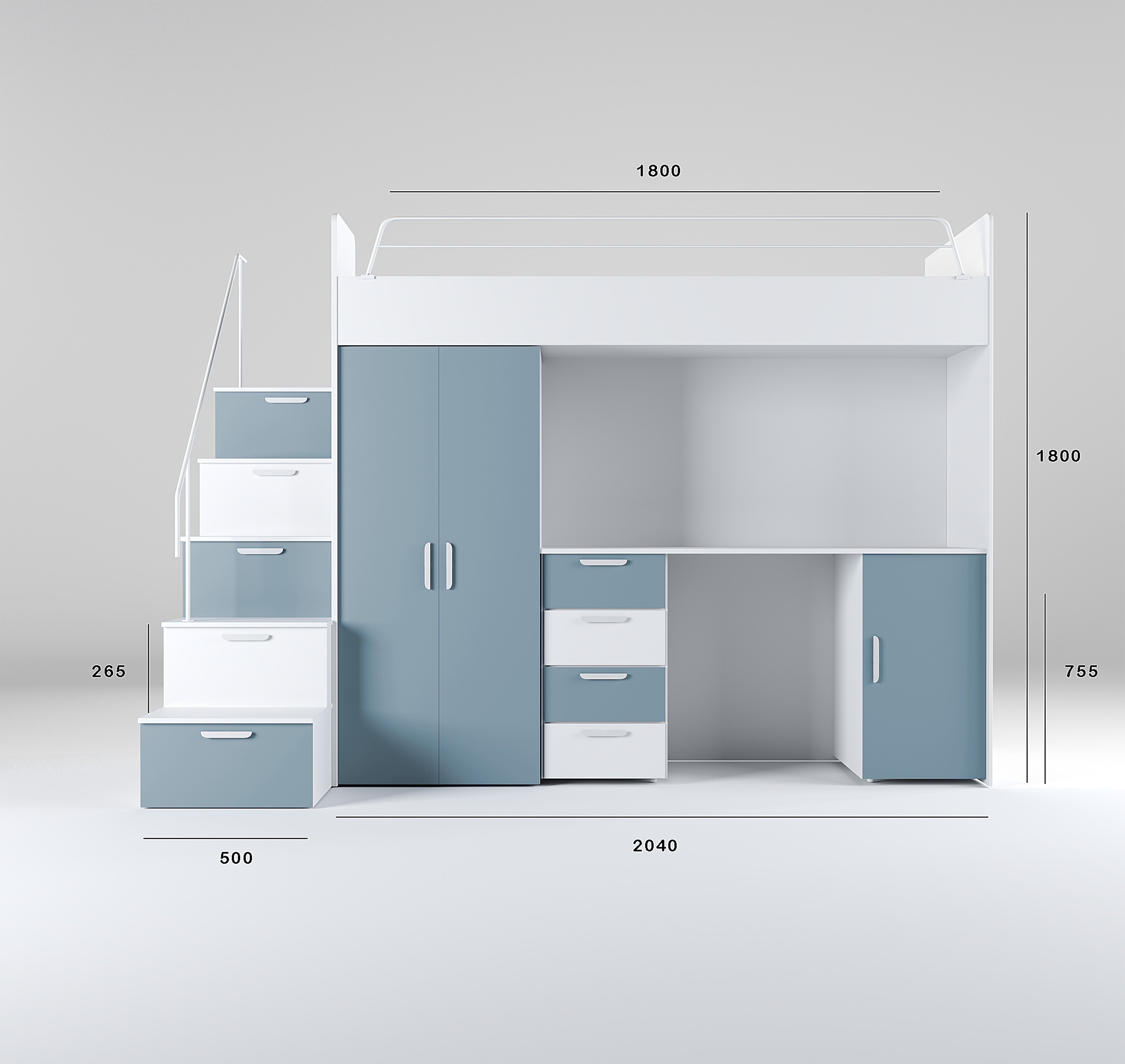 Kinderhochbett Dream Matte Oberfläche