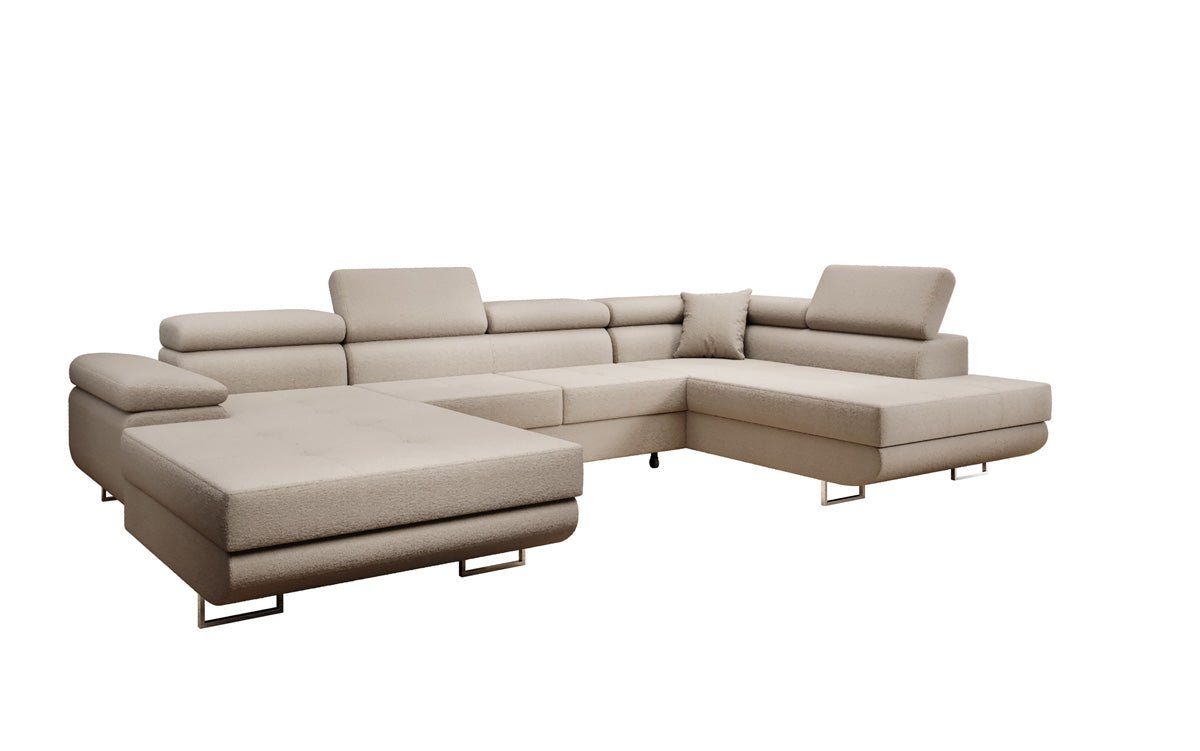 Designer Sofa Lago med sove- og klapsfunktion i bouclé