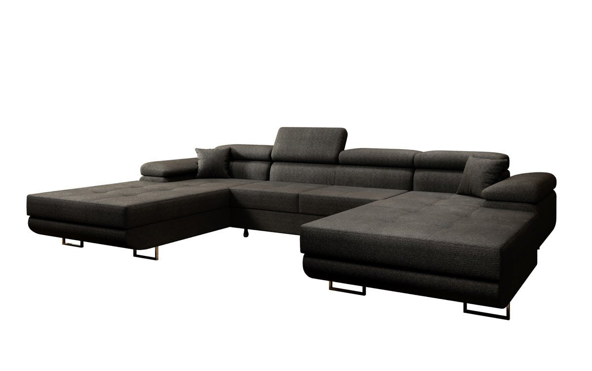 Designer Sofa Calvera U med sove- og klapsystem i bouclé