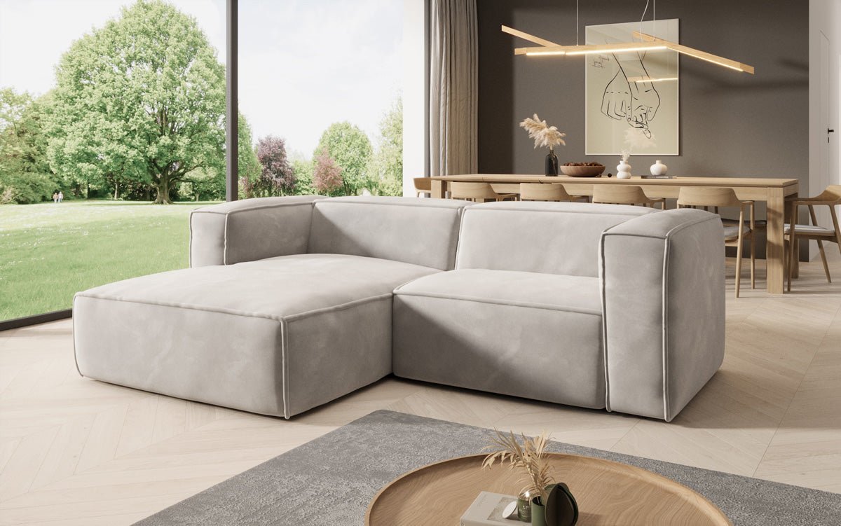 Designer Sofa Comfy L Mini i Samt