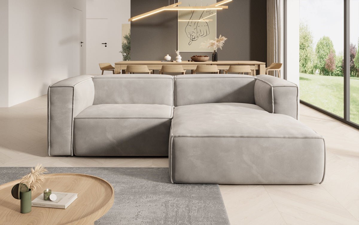 Designer Sofa Comfy L Mini i Samt