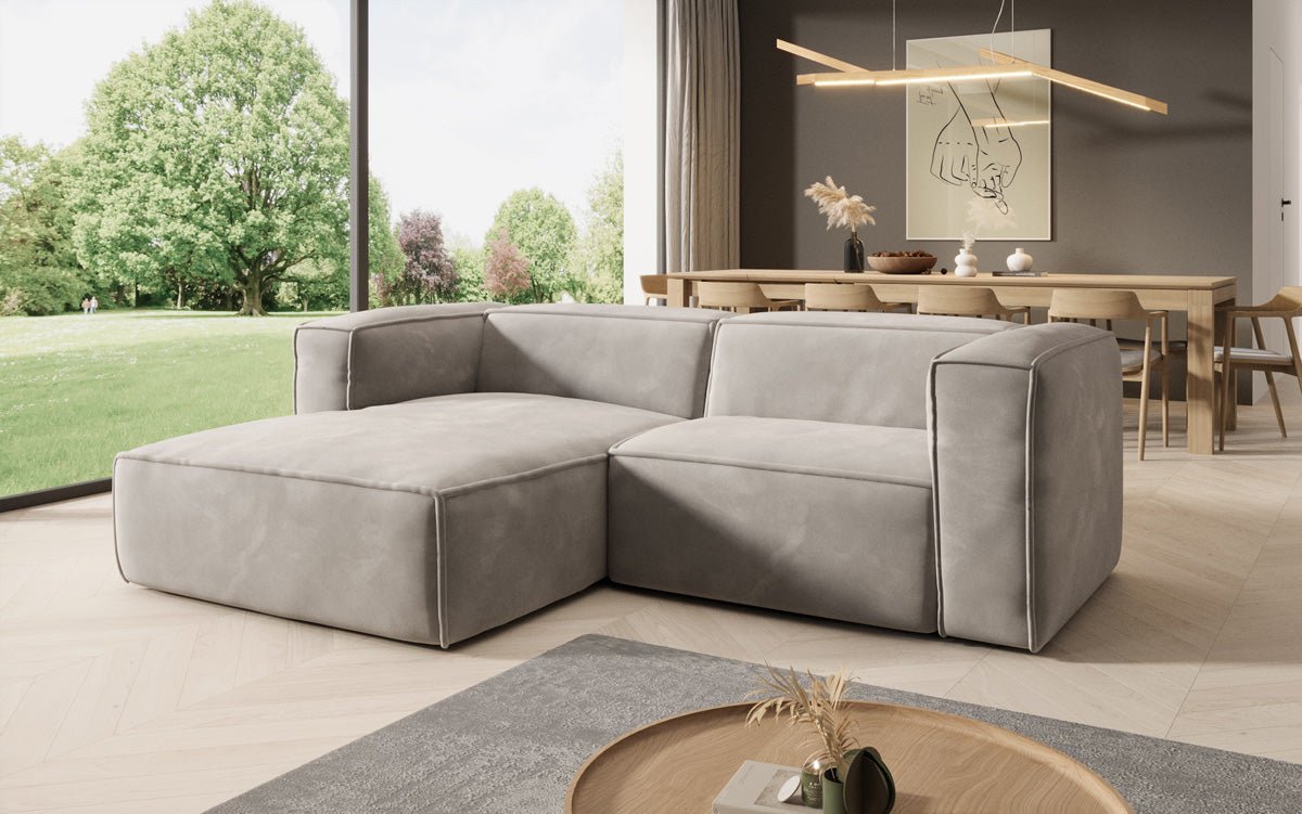 Designer Sofa Comfy L Mini i Samt