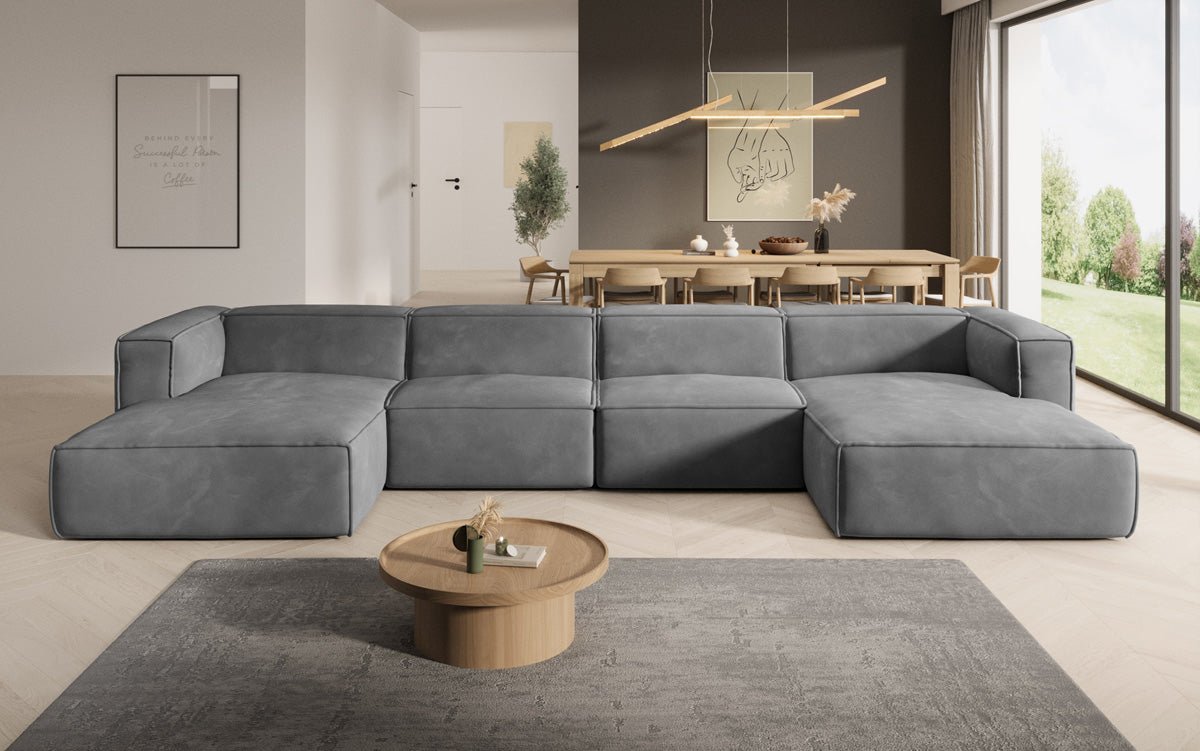Designer Sofa Comfy U in Velvet