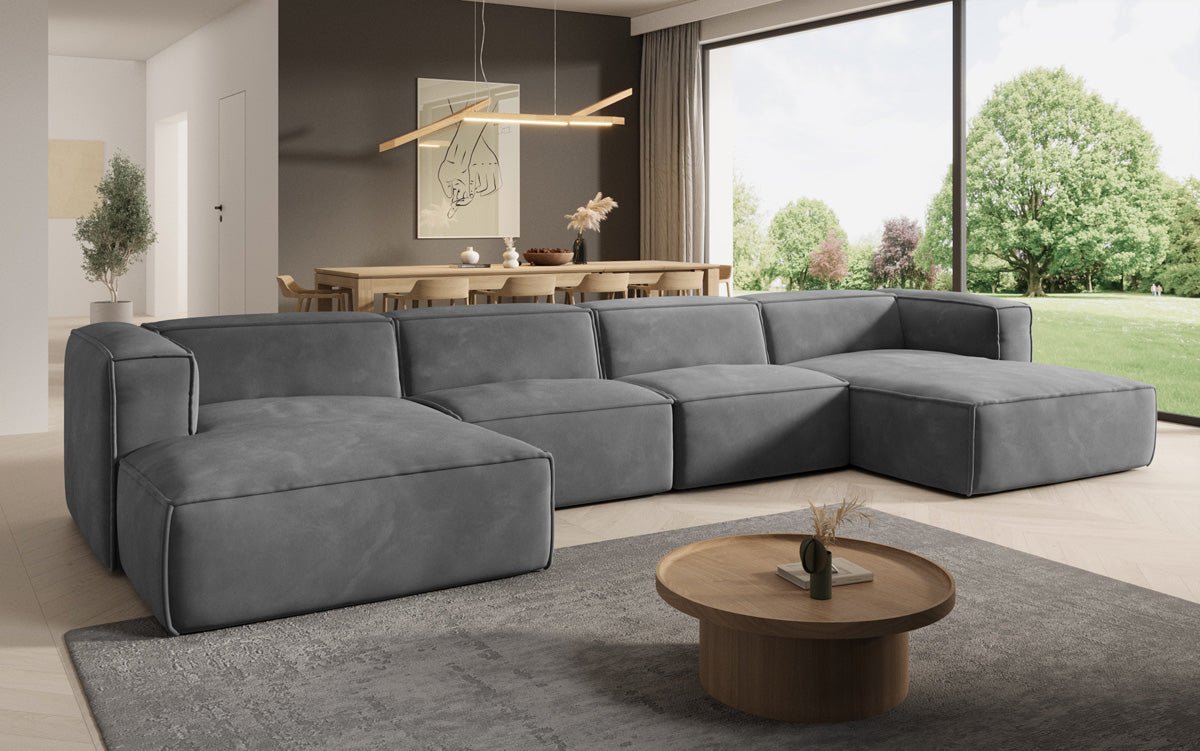 Designer Sofa Comfy U in Velvet