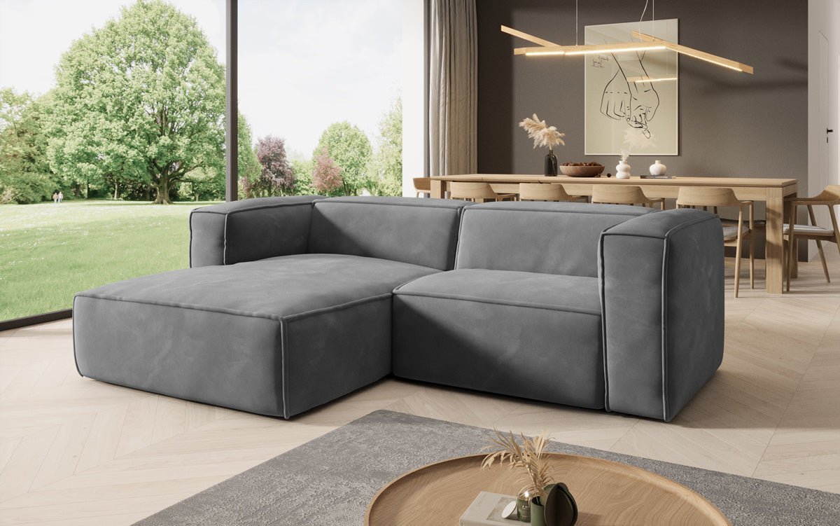 Designer Sofa Comfy L Mini i Samt
