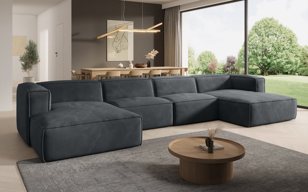Designer Sofa Comfy U in Velvet