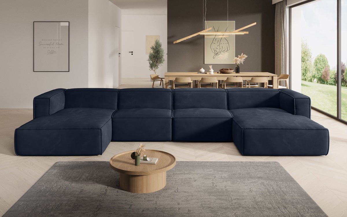 Designer Sofa Comfy U in Velvet