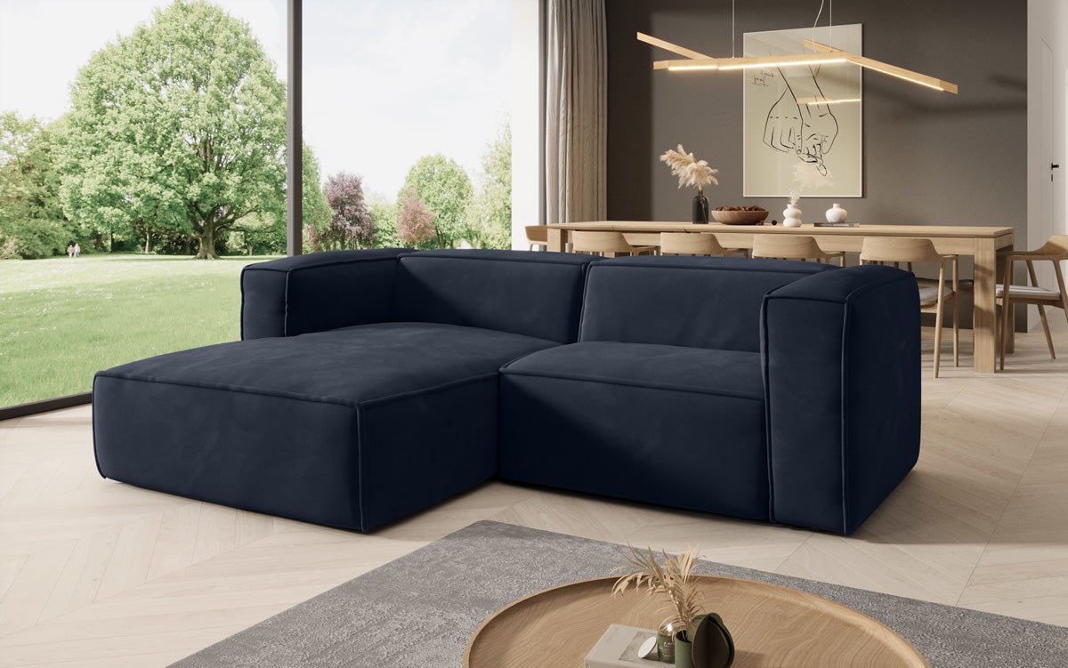Designer Sofa Comfy L Mini i Samt