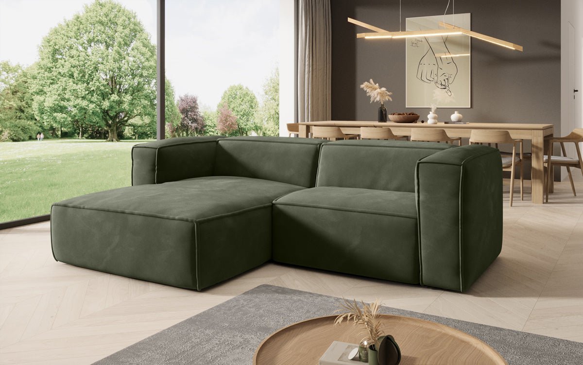 Designer Sofa Comfy L Mini i Samt
