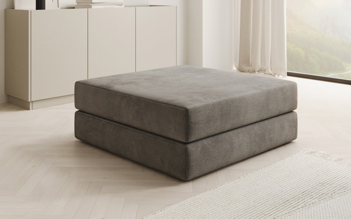Beistellhocker Lazy i Velour