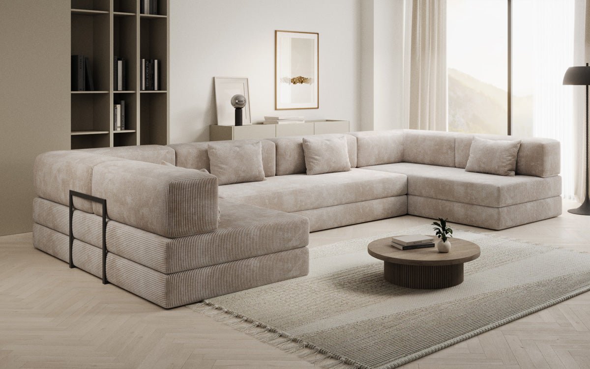Designer Sofa Lazy U i Cordfløjl