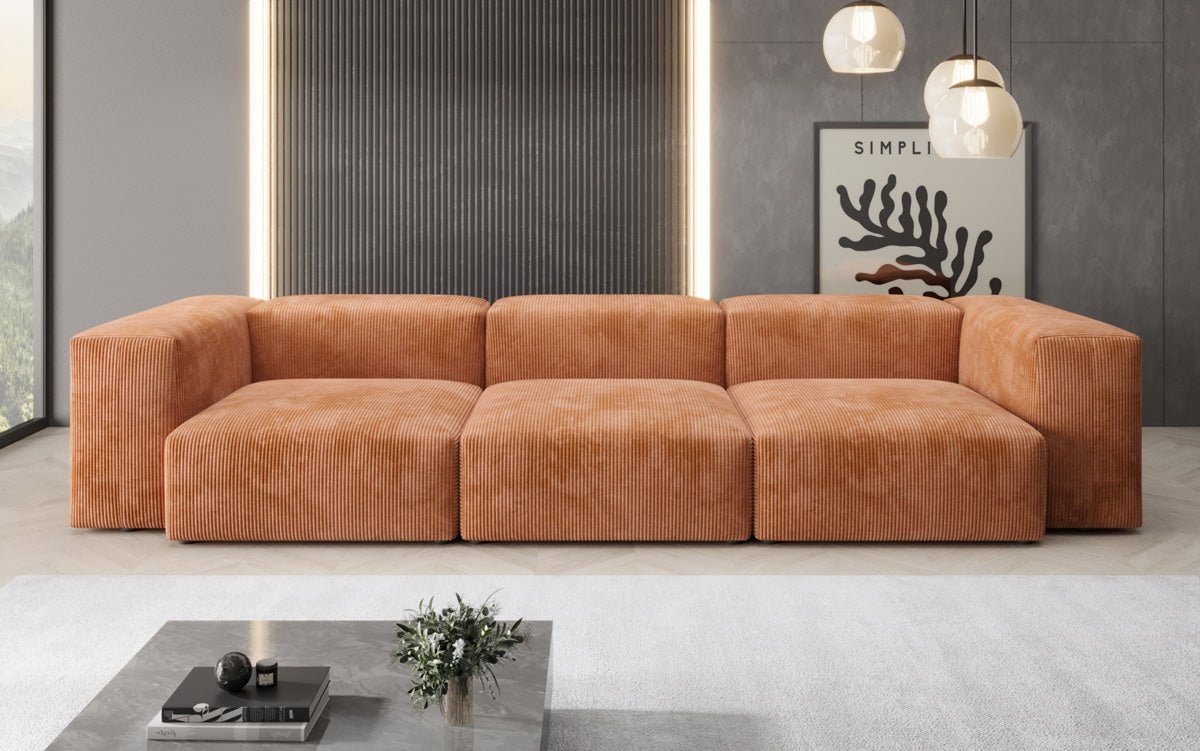 Designer 3-sæders sofa Snug i fløjl
