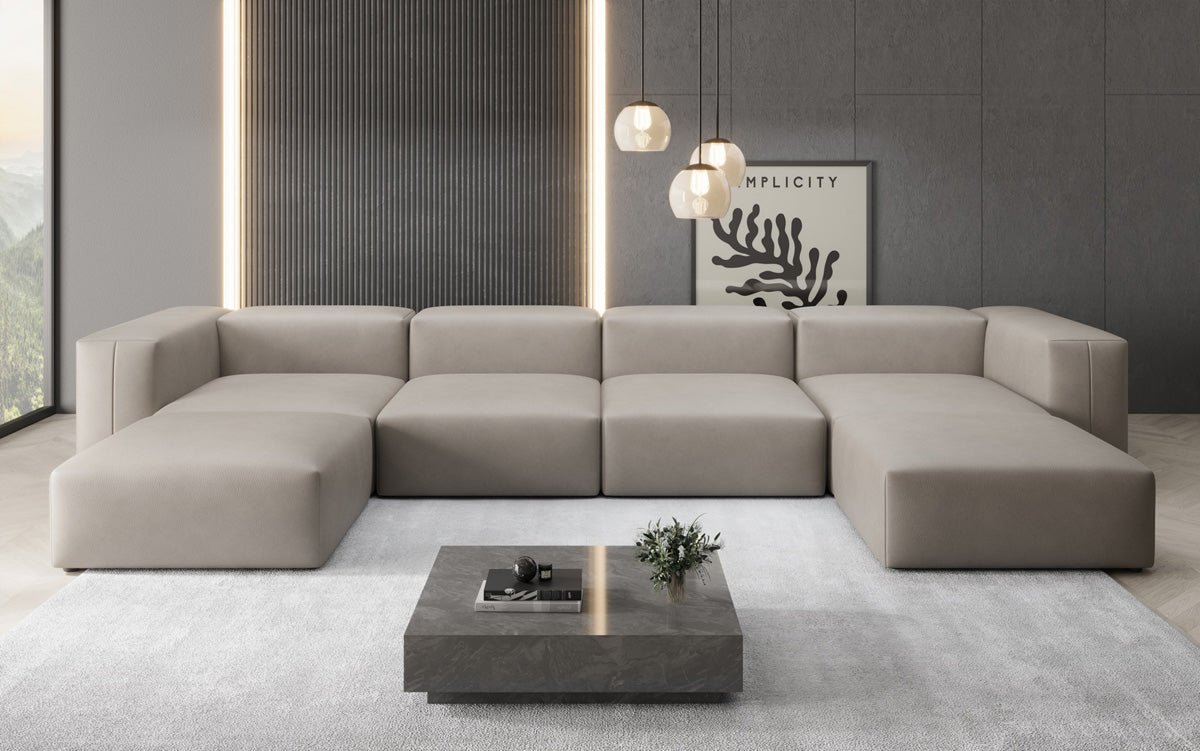 Designer U Sofa Snug i ægte læder