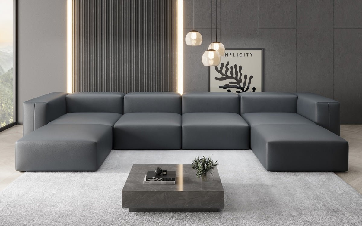Designer U Sofa Snug i ægte læder