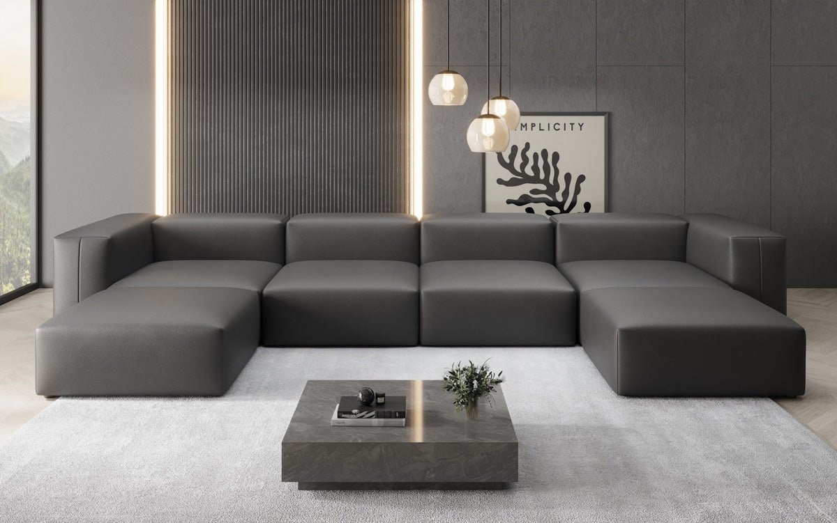 Designer U Sofa Snug i ægte læder