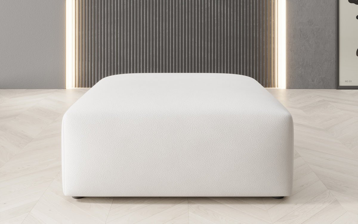 Sidebord 80 cm Snug af ægte læder