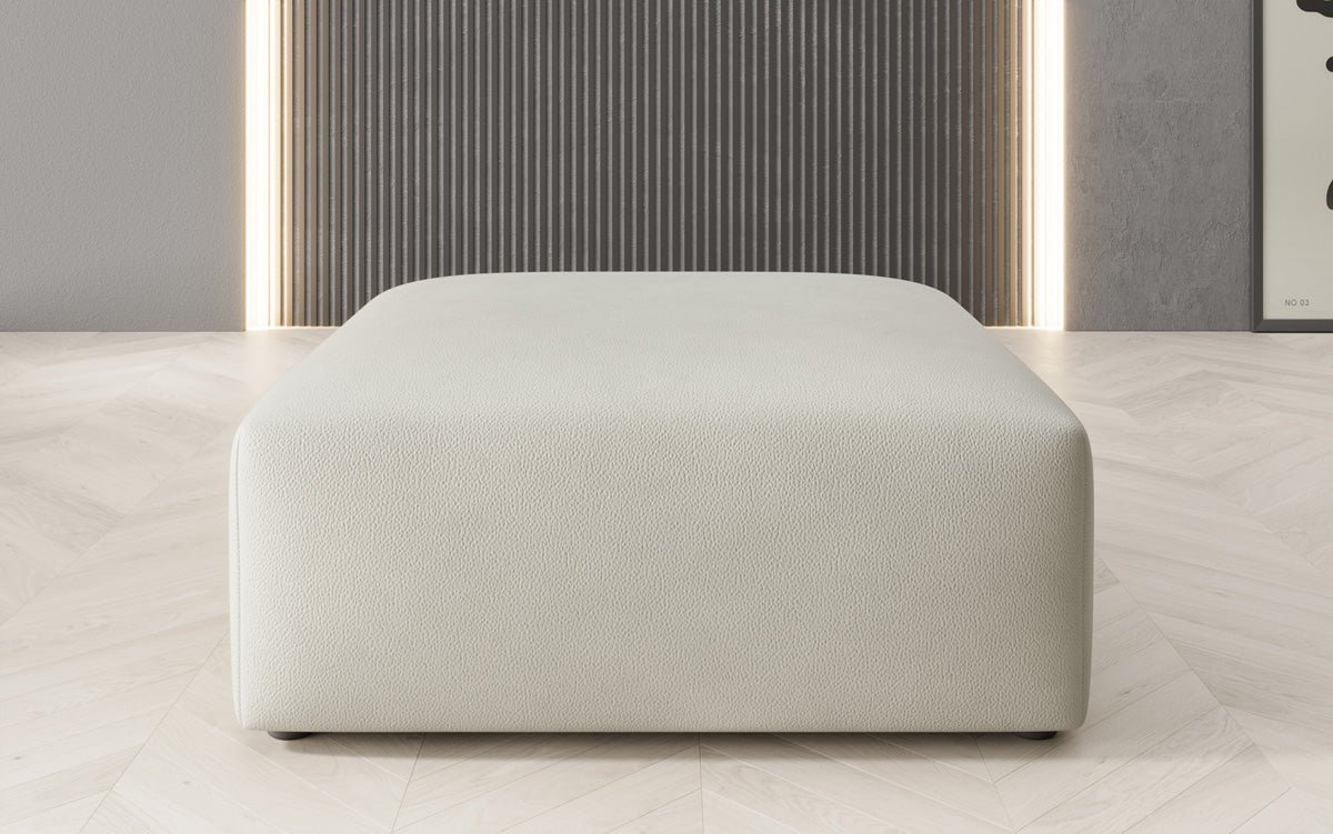 Sidebord 80 cm Snug af ægte læder