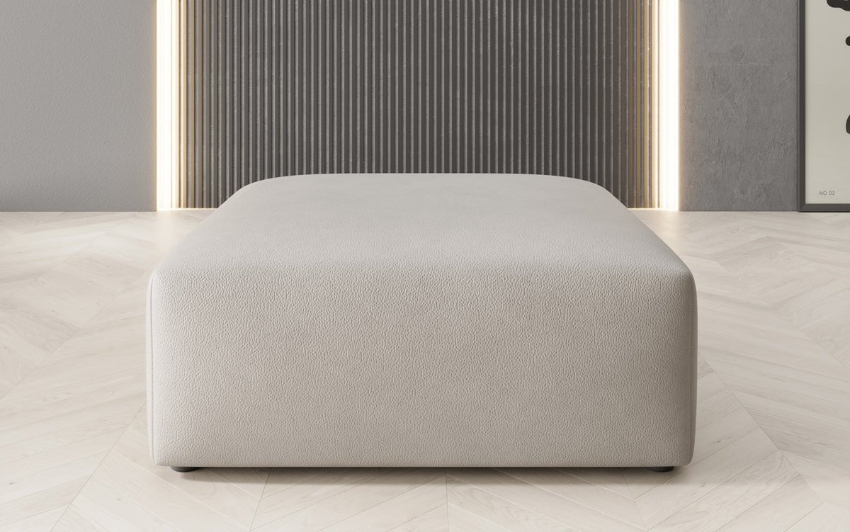 Sidebord 80 cm Snug af ægte læder