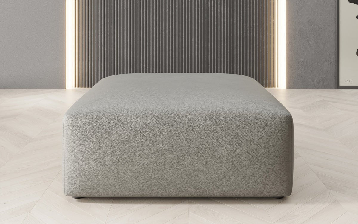 Sidebord 80 cm Snug af ægte læder