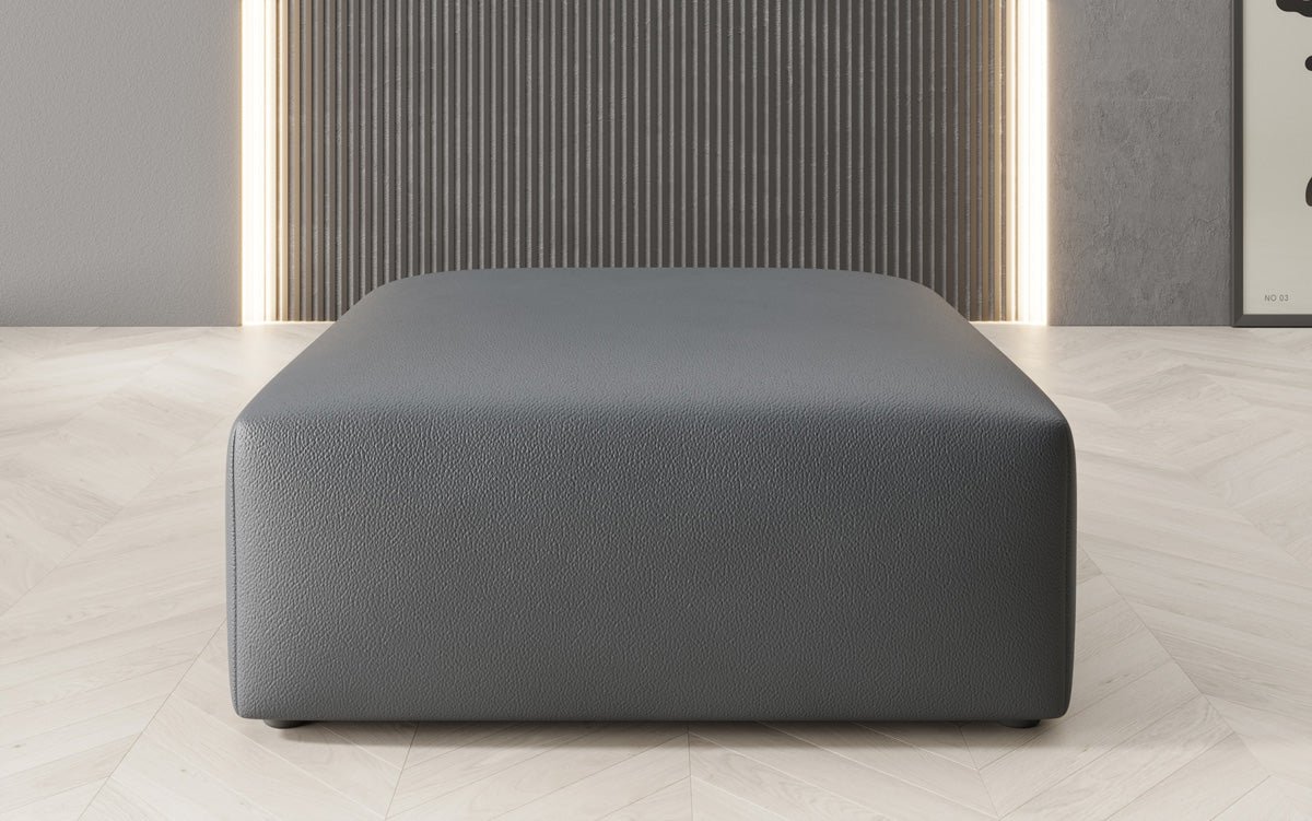 Sidebord 80 cm Snug af ægte læder